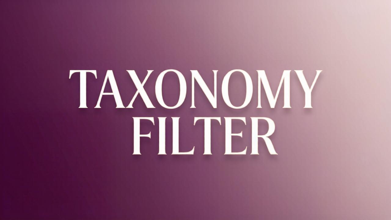 Taxonomy Filter Elementor