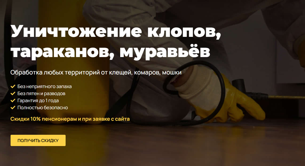 Шаблон лендинга для службы дезинсекции на WordPress